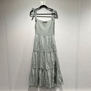 Maxi Eyelet Dress with tie straps
